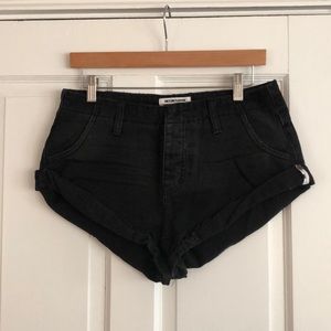 Black Denim Shorts